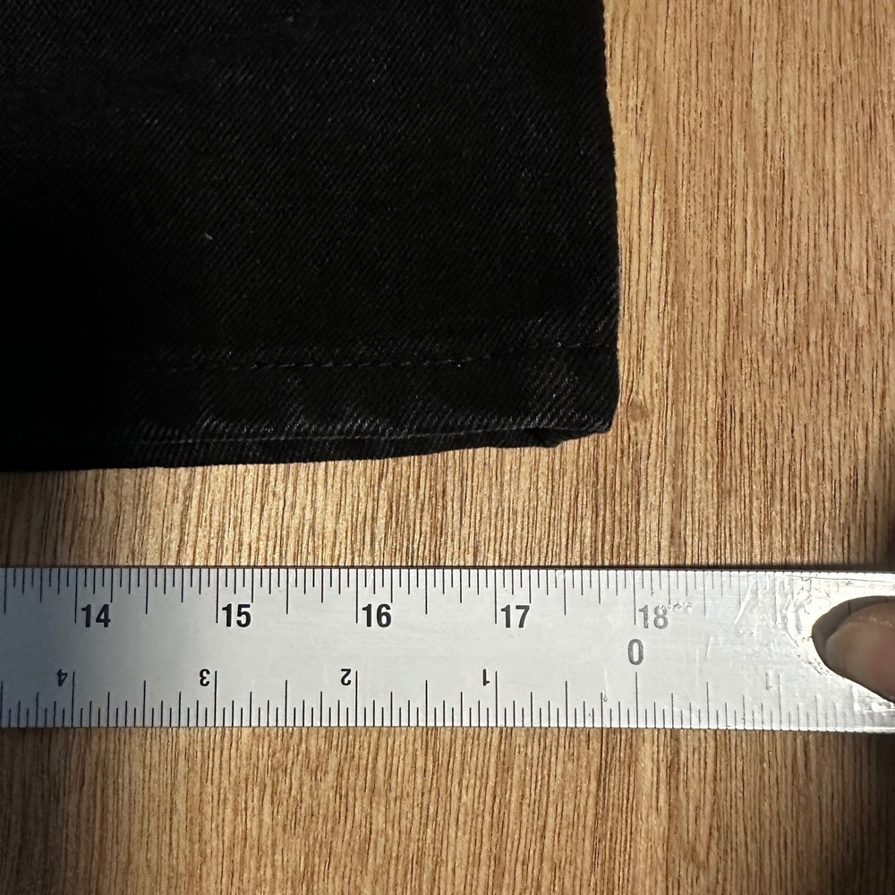 Edikted Black Washed Denim Mini Skirt XS Rhinestone Pocket Detail - Picture 3 of 7